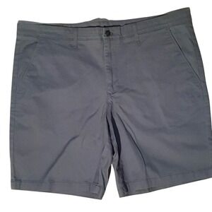 Members‎ Mark Men's Flat Front Size 40 9" Inseam  Blue Stretch Fabric